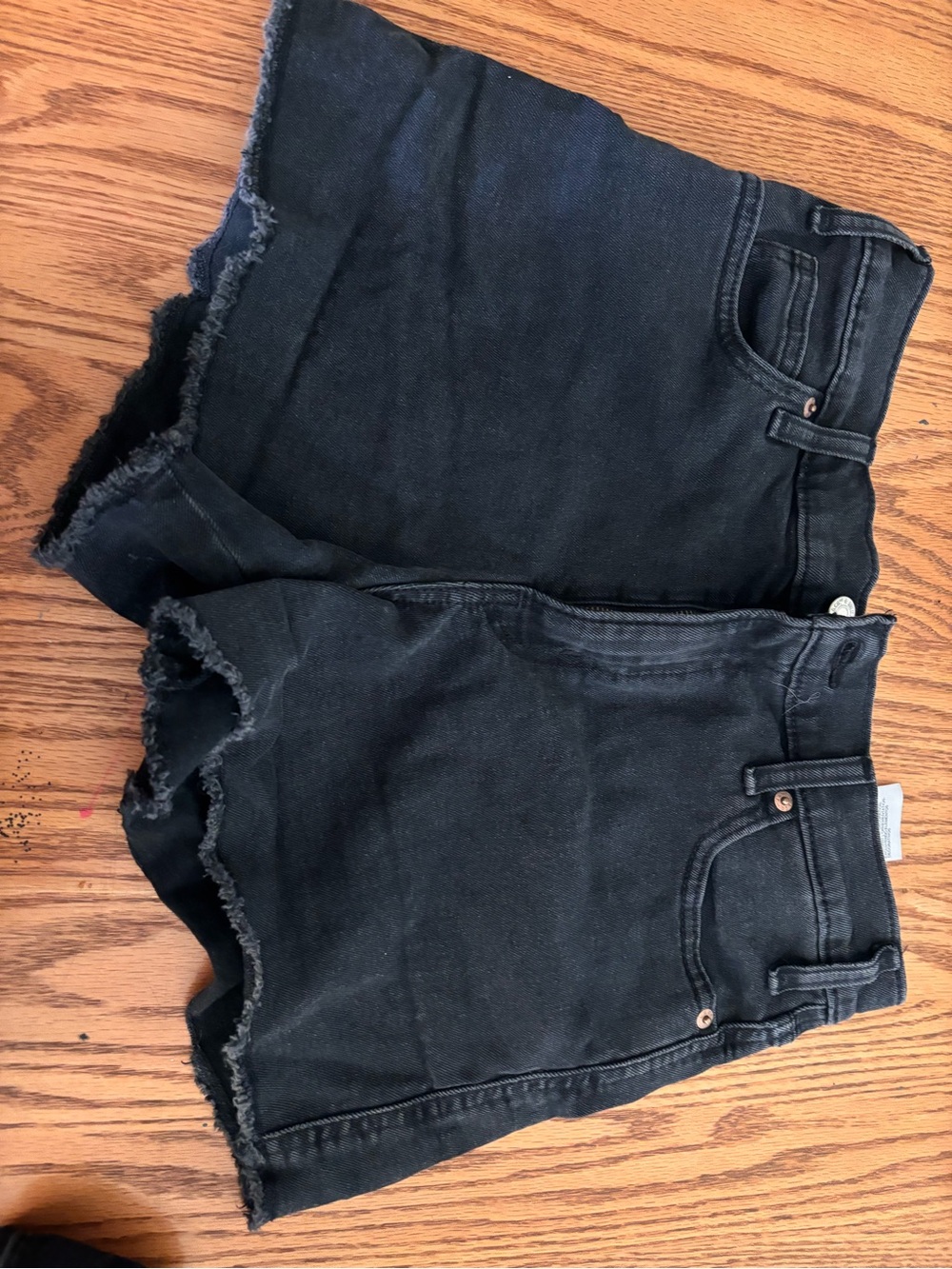Black Denim Cutoff Shorts